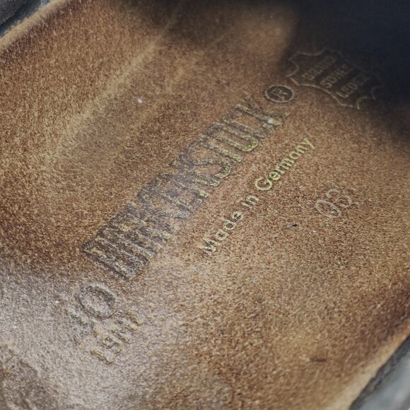 Birkenstock London Clogs Shoes Size 40 US 9 Black Leather Classic Comfort *Read - Picture 3 of 16